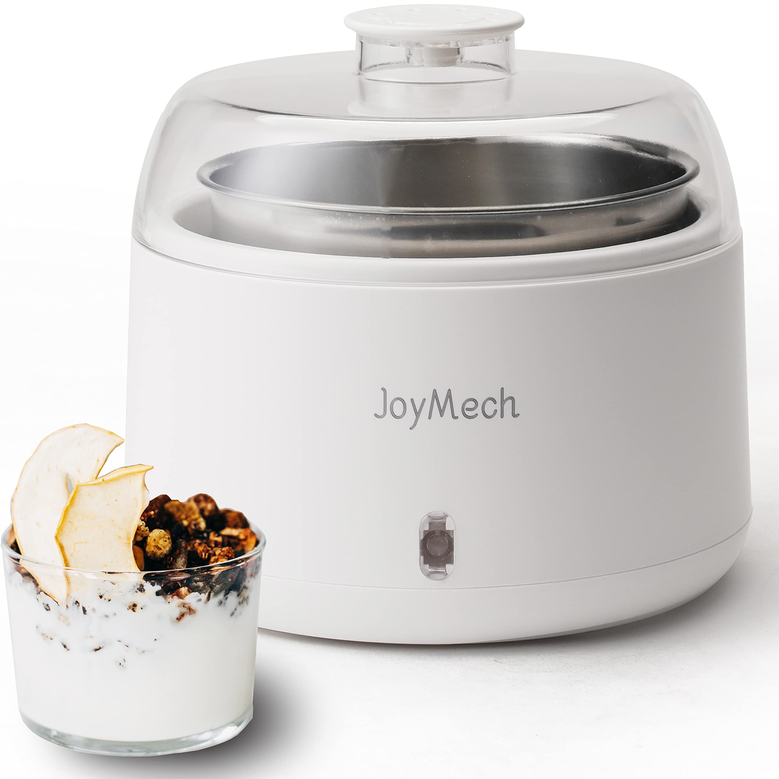 JoyMech Yogurt Maker front view highlights compact home device for everyday use