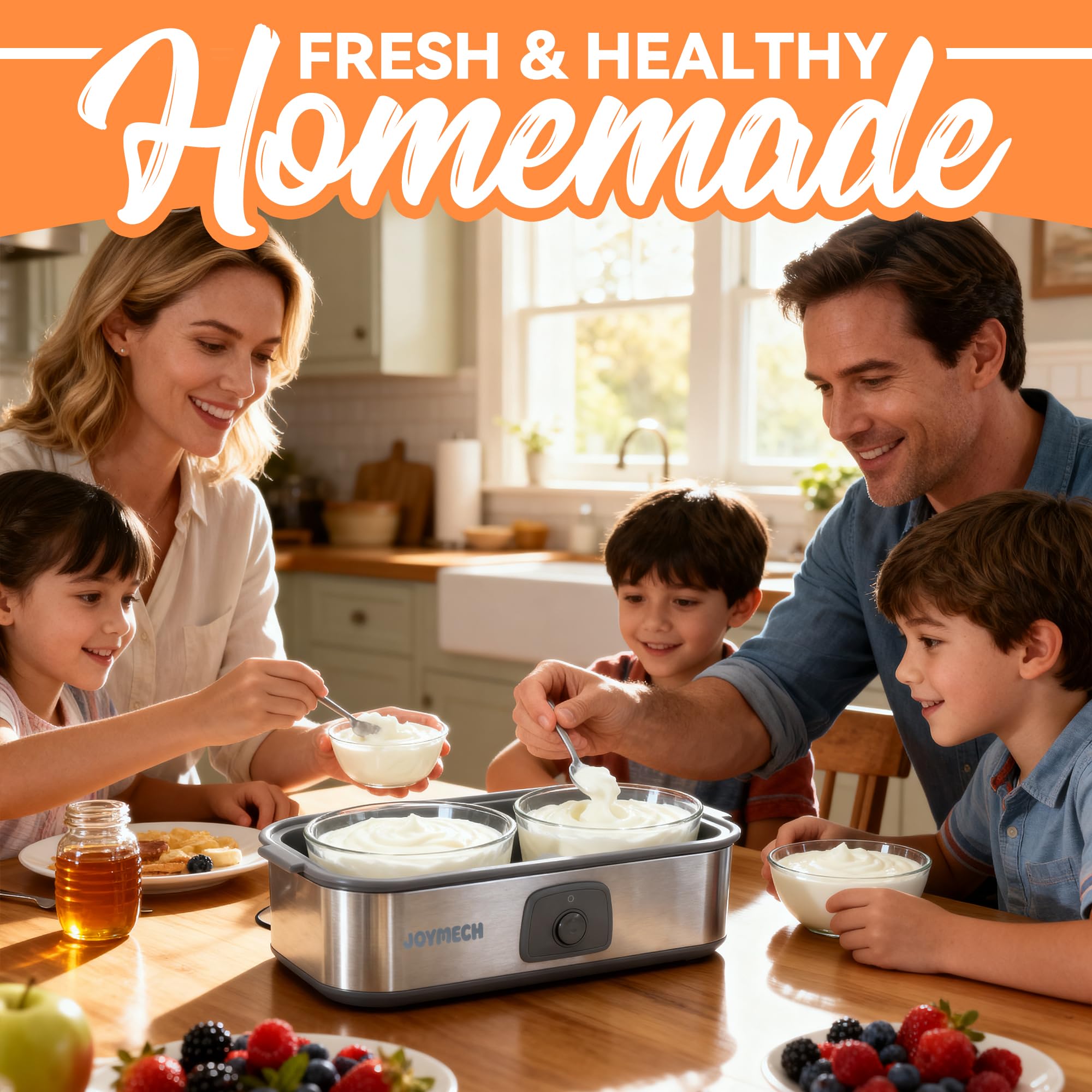 JoyMech Yogurt Maker heat distribution base for consistent results