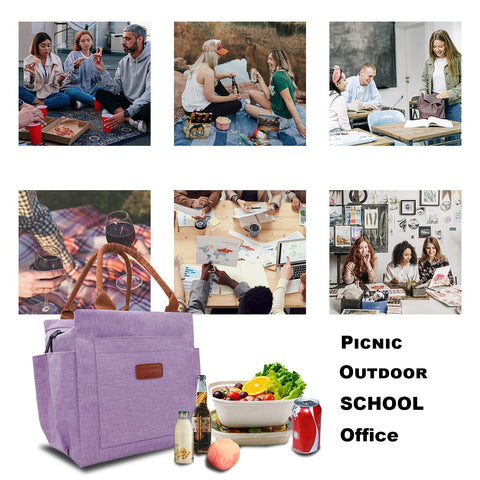 Joymee lunch bag fabric texture highlighting durable construction