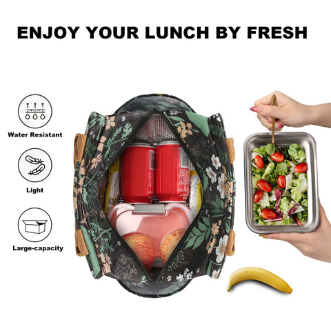 Joymee insulated interior keeps meals fresh for hours.