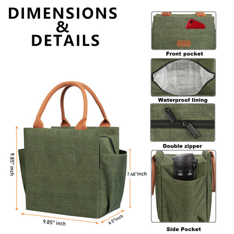 Joymee insulated interior with foil lining keeps meals fresh for hours