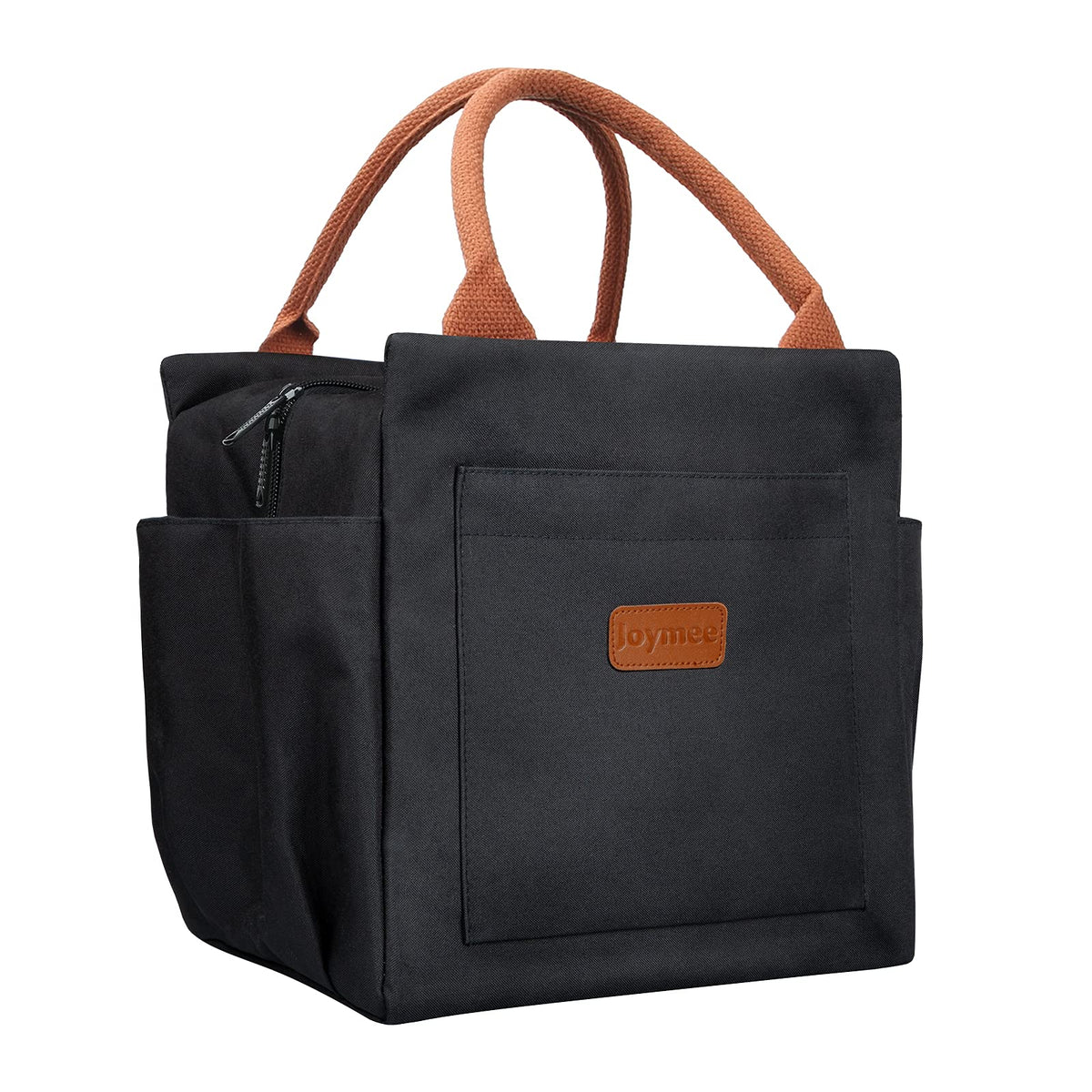 Joymee insulated lunch bag showing its large capacity for meals and snacks.