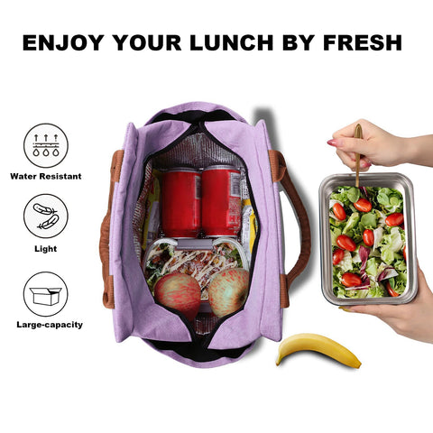 Joymee lunch bag side pocket dedicated to water bottle storage