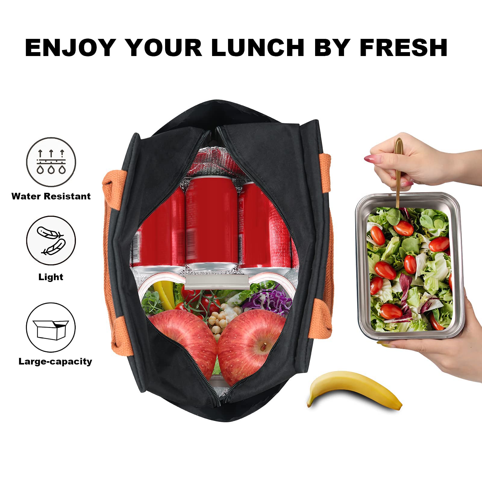 Joymee bag with side pockets designed for water bottles and quick access.