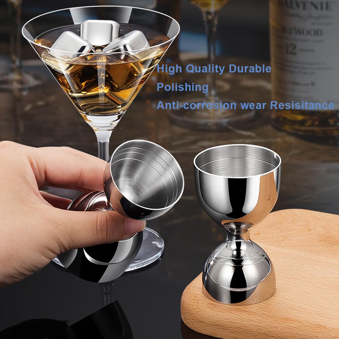 JOYONE Bell heavy-weight stainless jigger withstands professional use