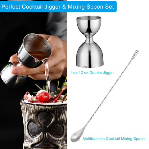 JOYONE Bell jigger measuring marks aid quick accuracy during cocktail prep