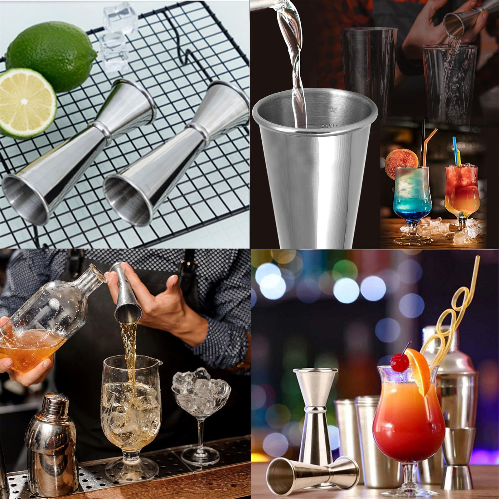 JOYONE ergonomic, one-handed jigger for quick measuring