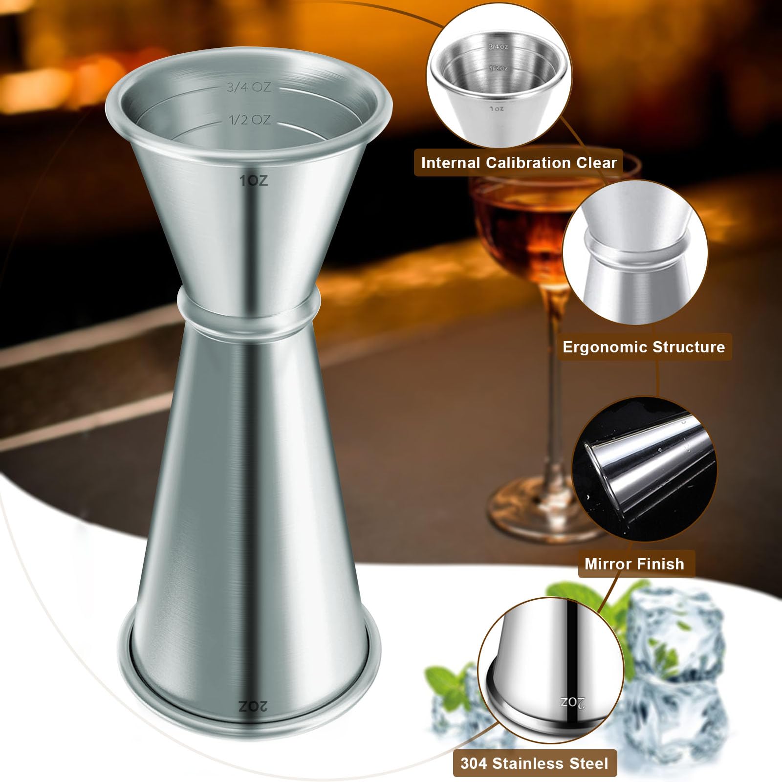 JOYONE stainless steel bar jigger built to last in daily use