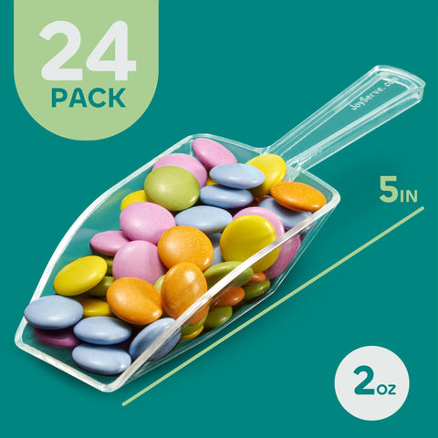 JoyServe clear acrylic scoops with bevelled edge for precise scooping