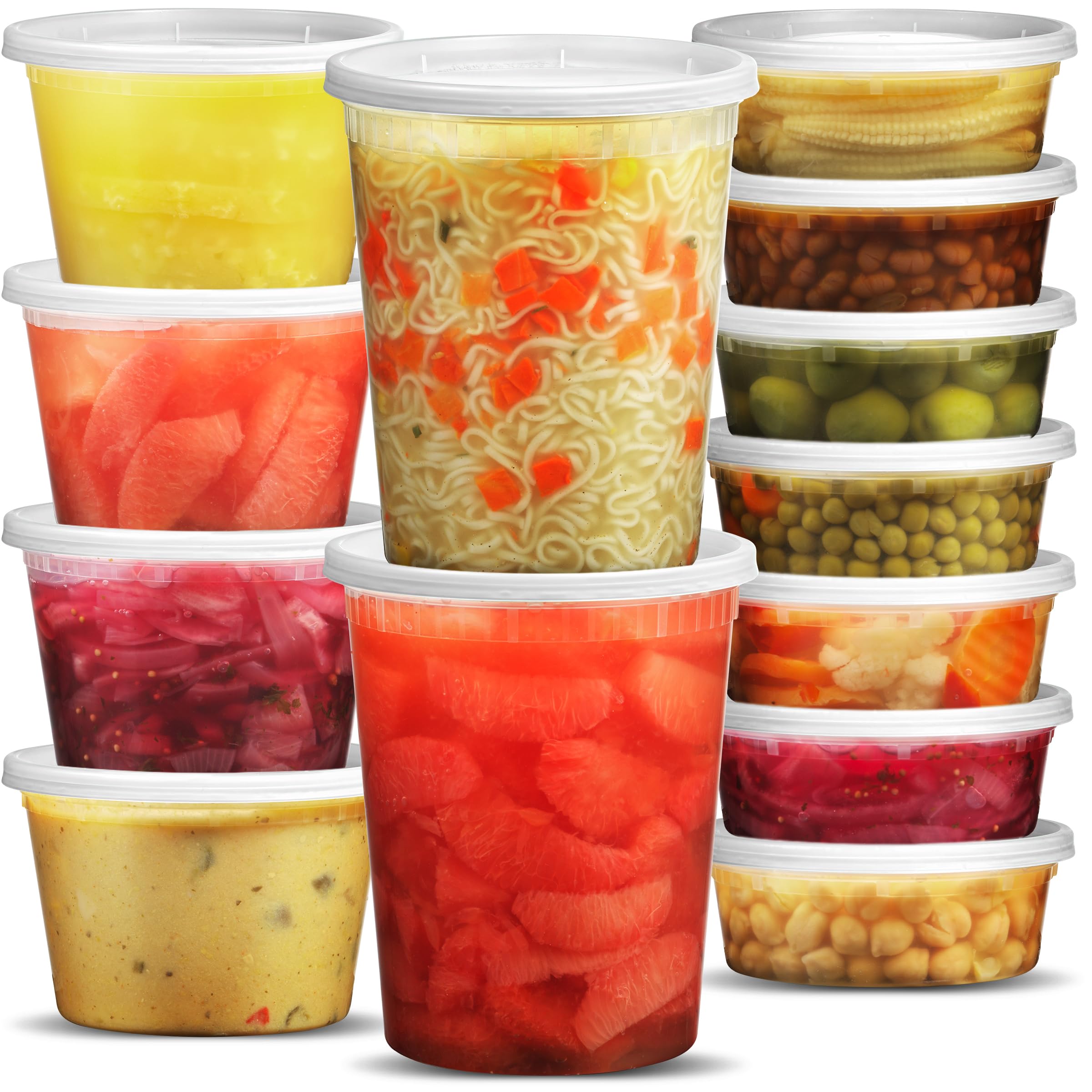 JoyServe 8oz deli container with airtight lid for easy leftovers storage