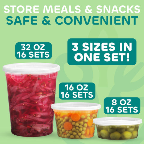 JoyServe 16oz pint deli containers ideal for meal prep