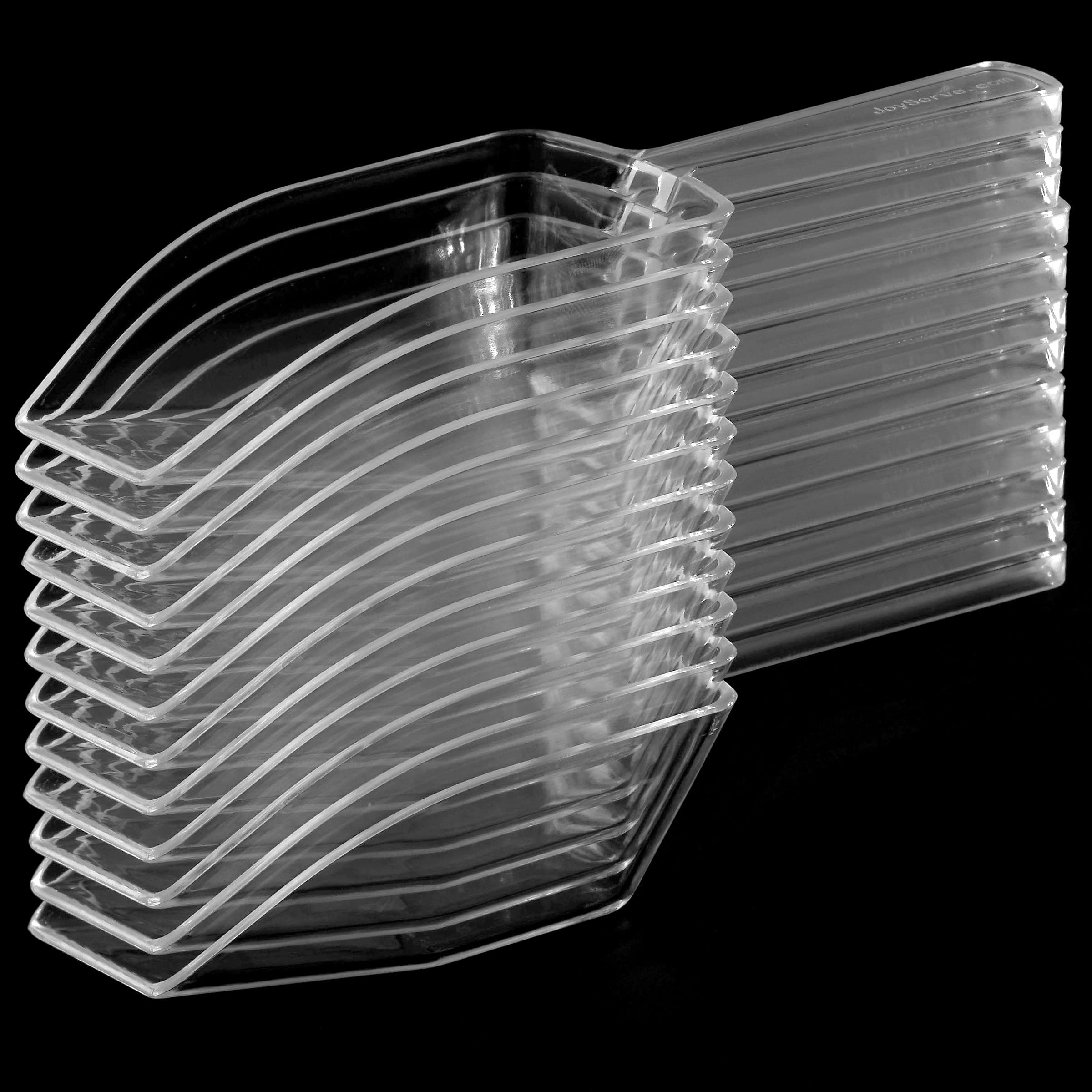 JoyServe crystal-clear scoops at a dessert table for pristine presentation
