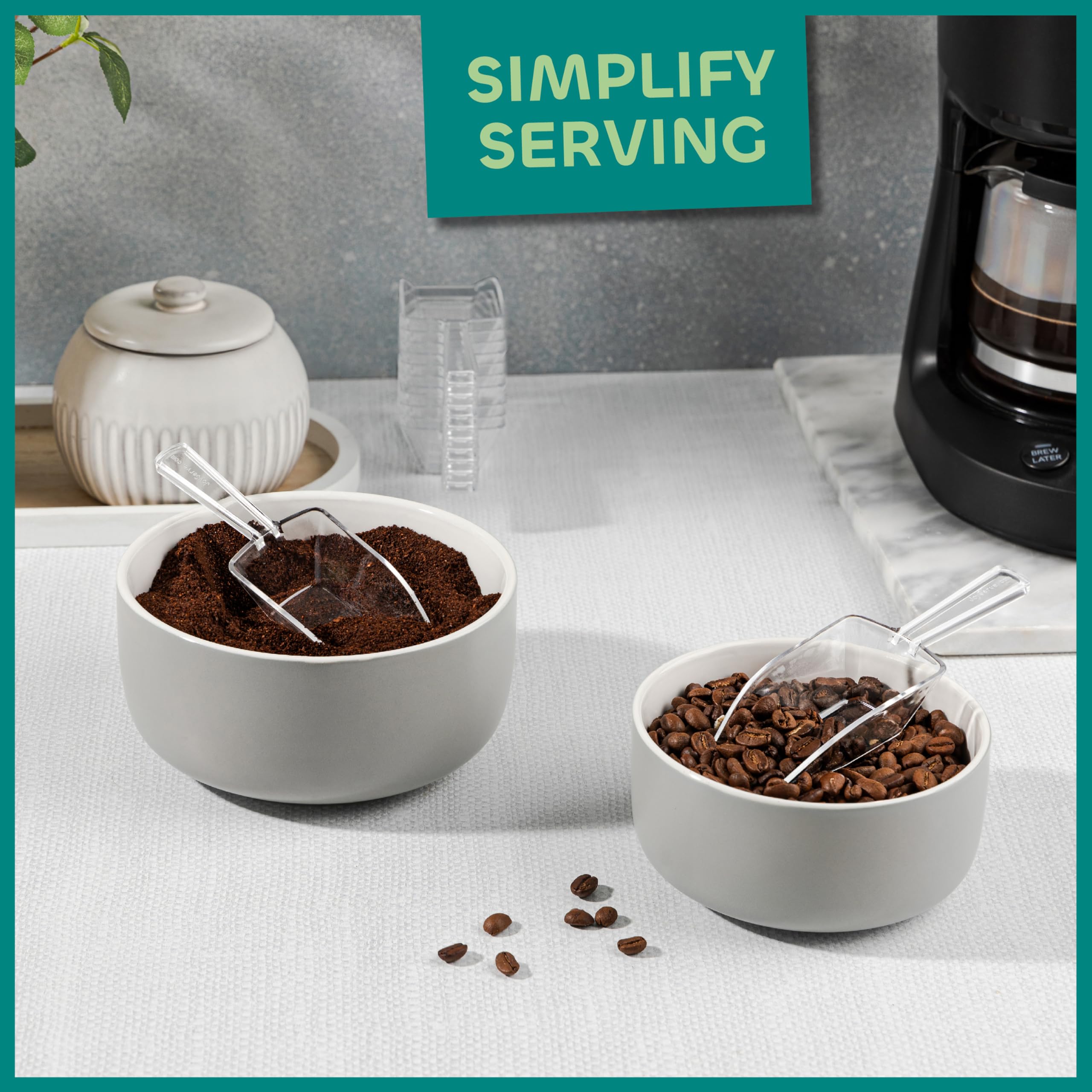 JoyServe kitchen scoops for home or party catering setups