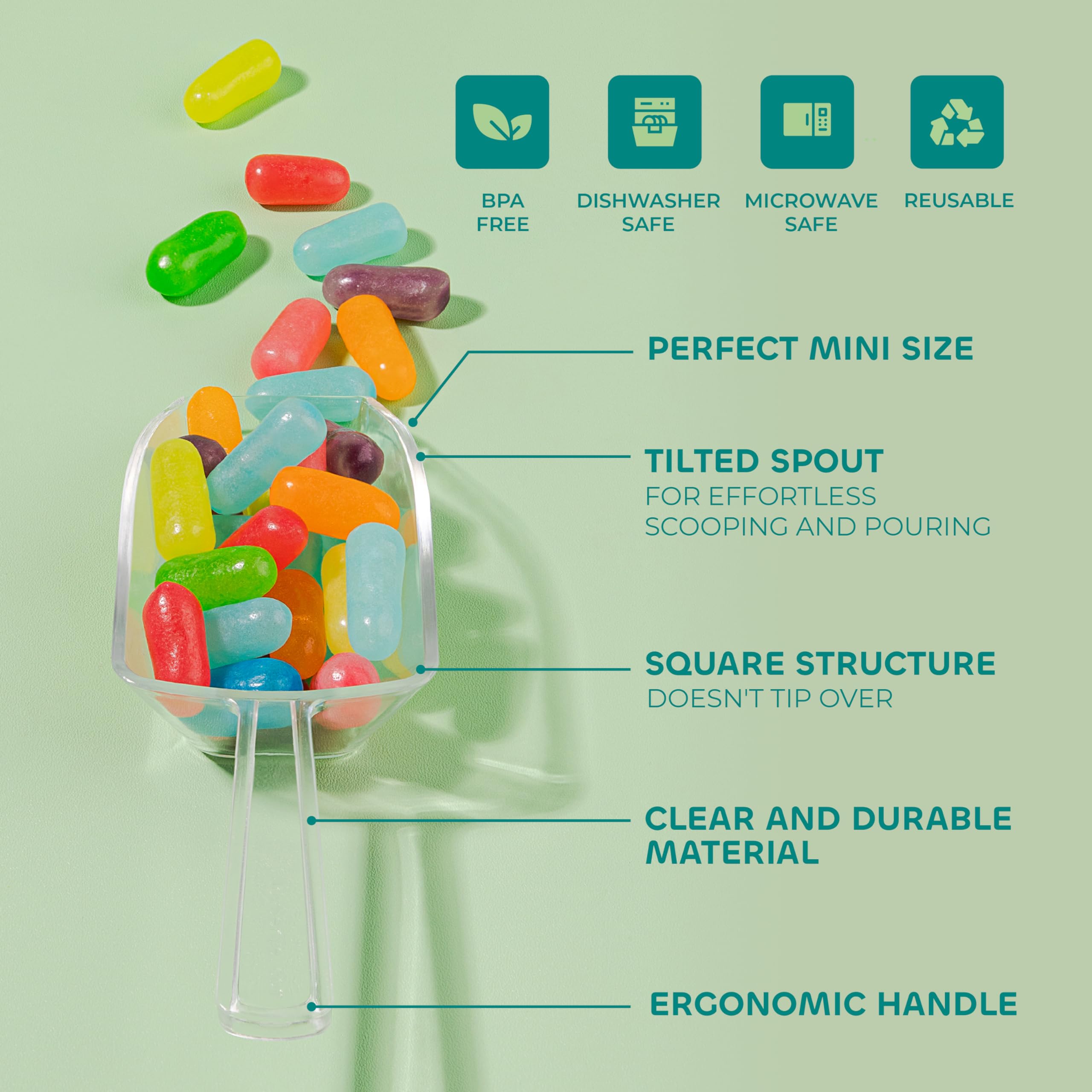 JoyServe durable polycarbonate scoops are lightweight yet sturdy