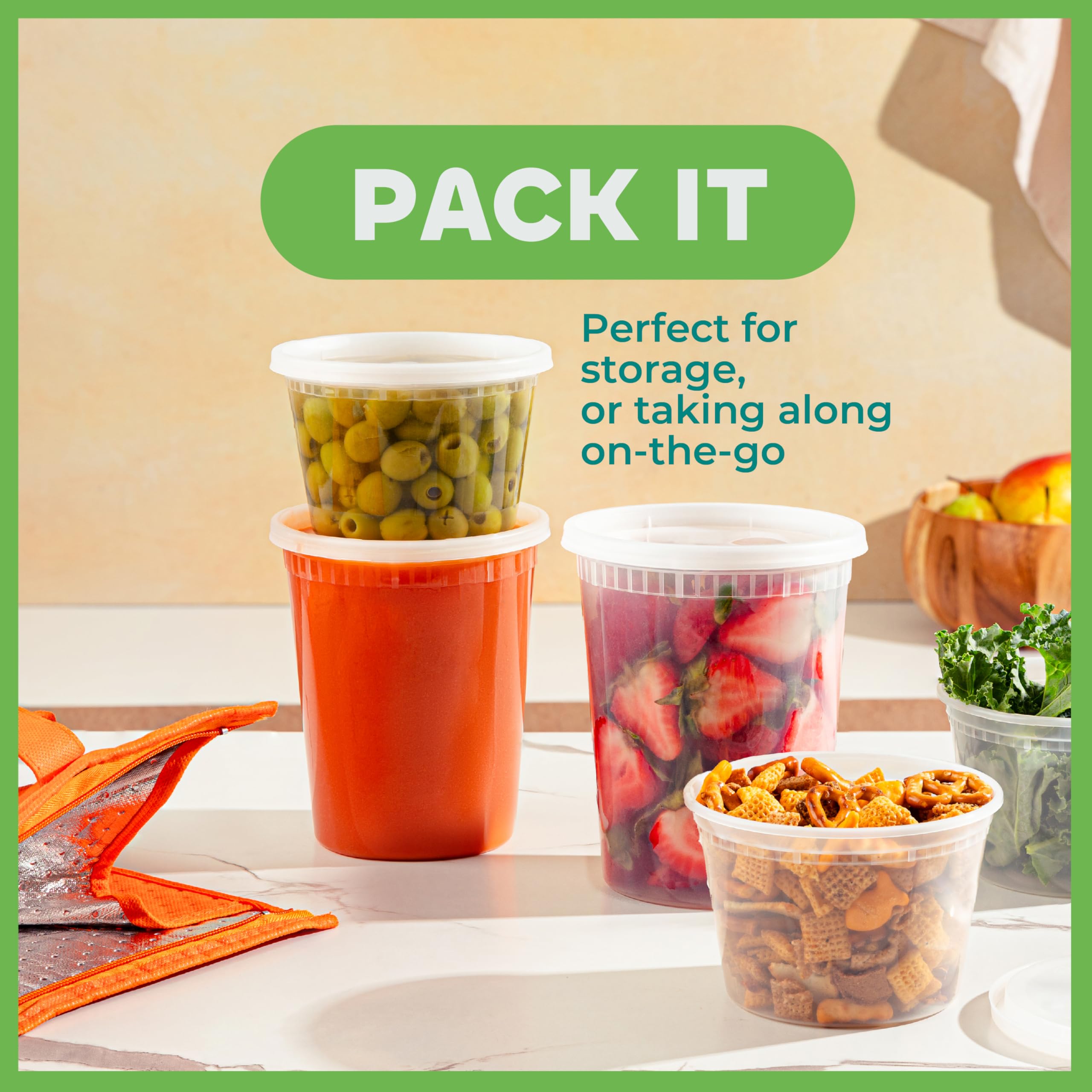 JoyServe stackable deli containers optimize cabinet space