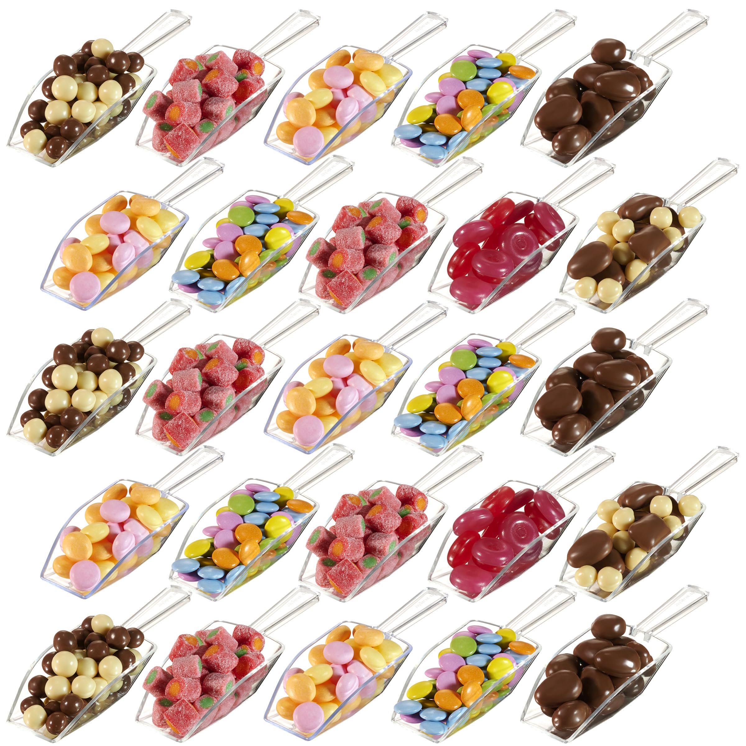 JoyServe transparent scoops designed for canisters, jars, and containers