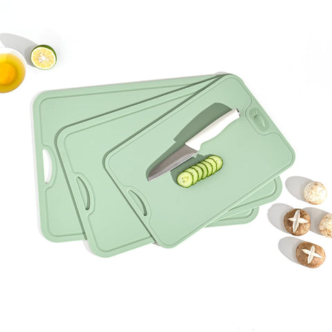 Joyzan knife-mark resistant surface keeps blades sharp during daily slicing.