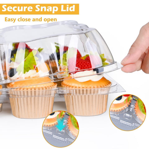 JPPSUJJ clear showcase design highlights decorated cupcakes with visibility