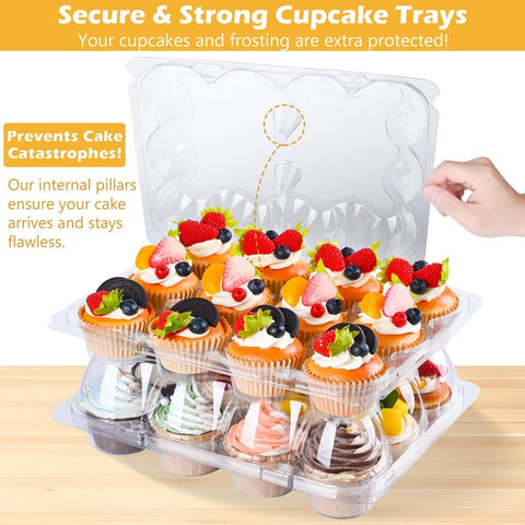 JPPSUJJ stackable cupcake boxes for organized display and transport