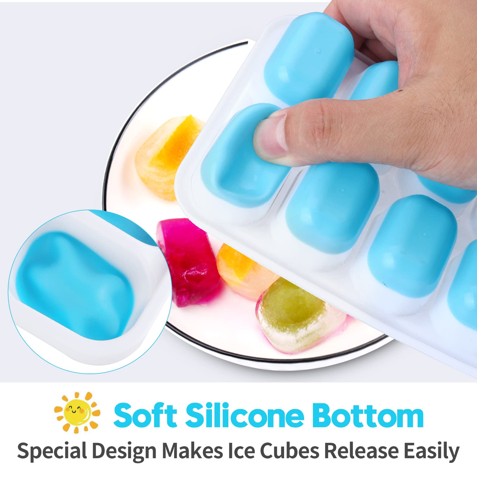 Jrisbo stackable ice tray design saves freezer space
