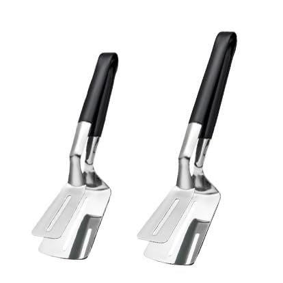 Jrsoul He 12in doublesided spatula tongs for flipping steaks and burgers