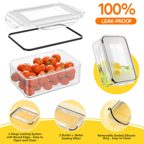 JSCARES round containers 40oz with leak-proof lids for soups and sauces.