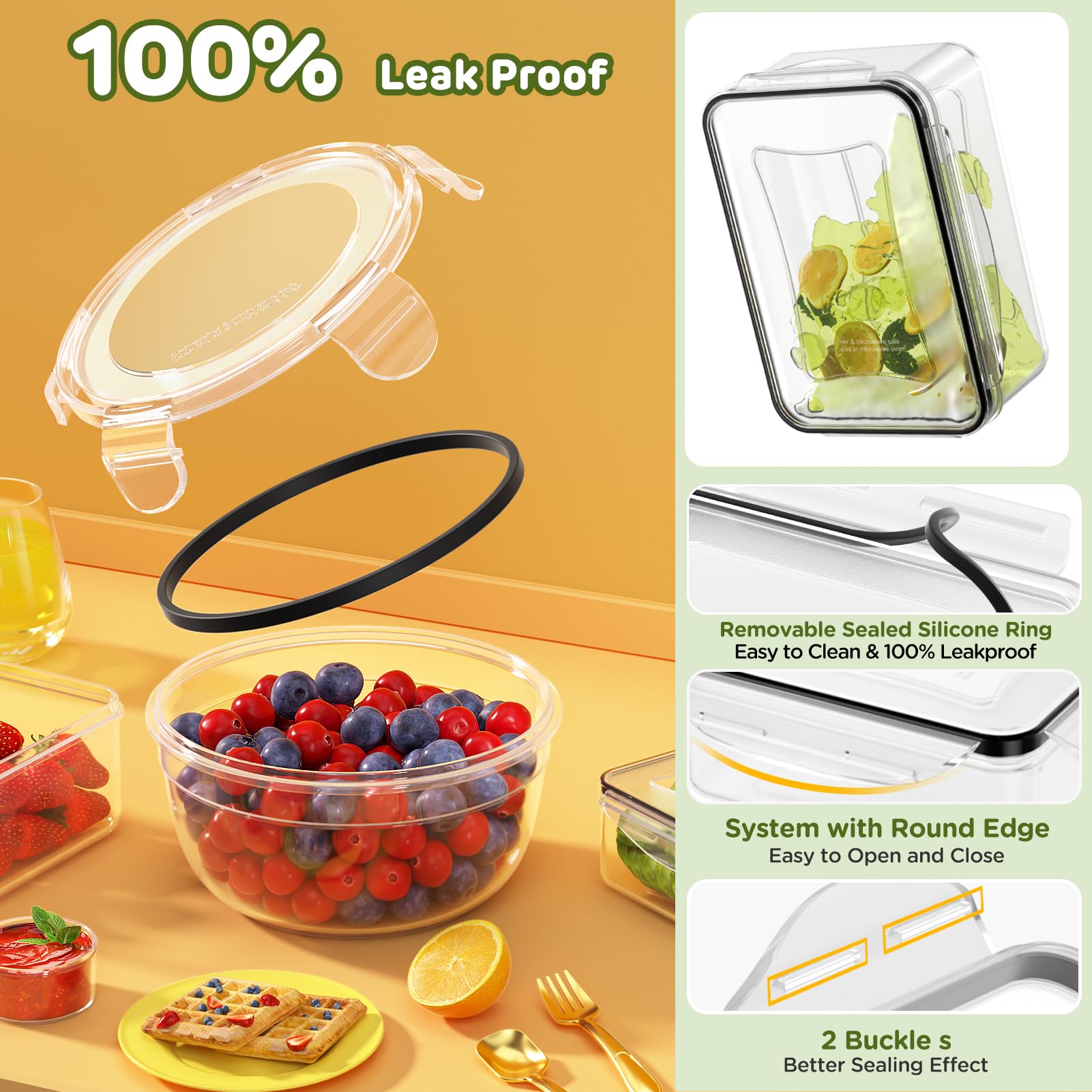 JSCARES sauce cups set for compact portions of sauces and dips.
