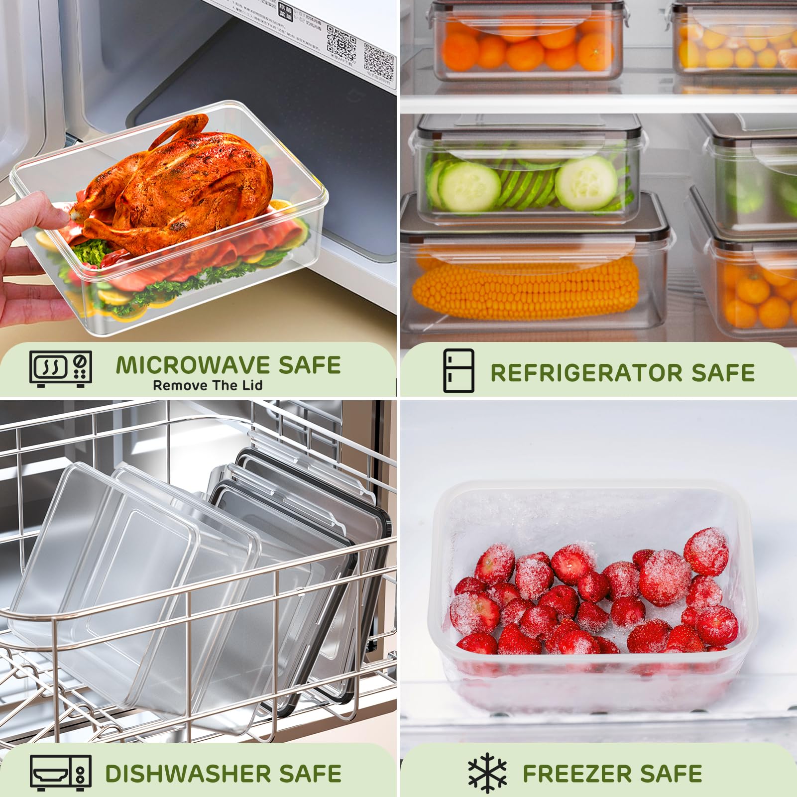 JSCARES transparent boxes let you see contents at a glance.
