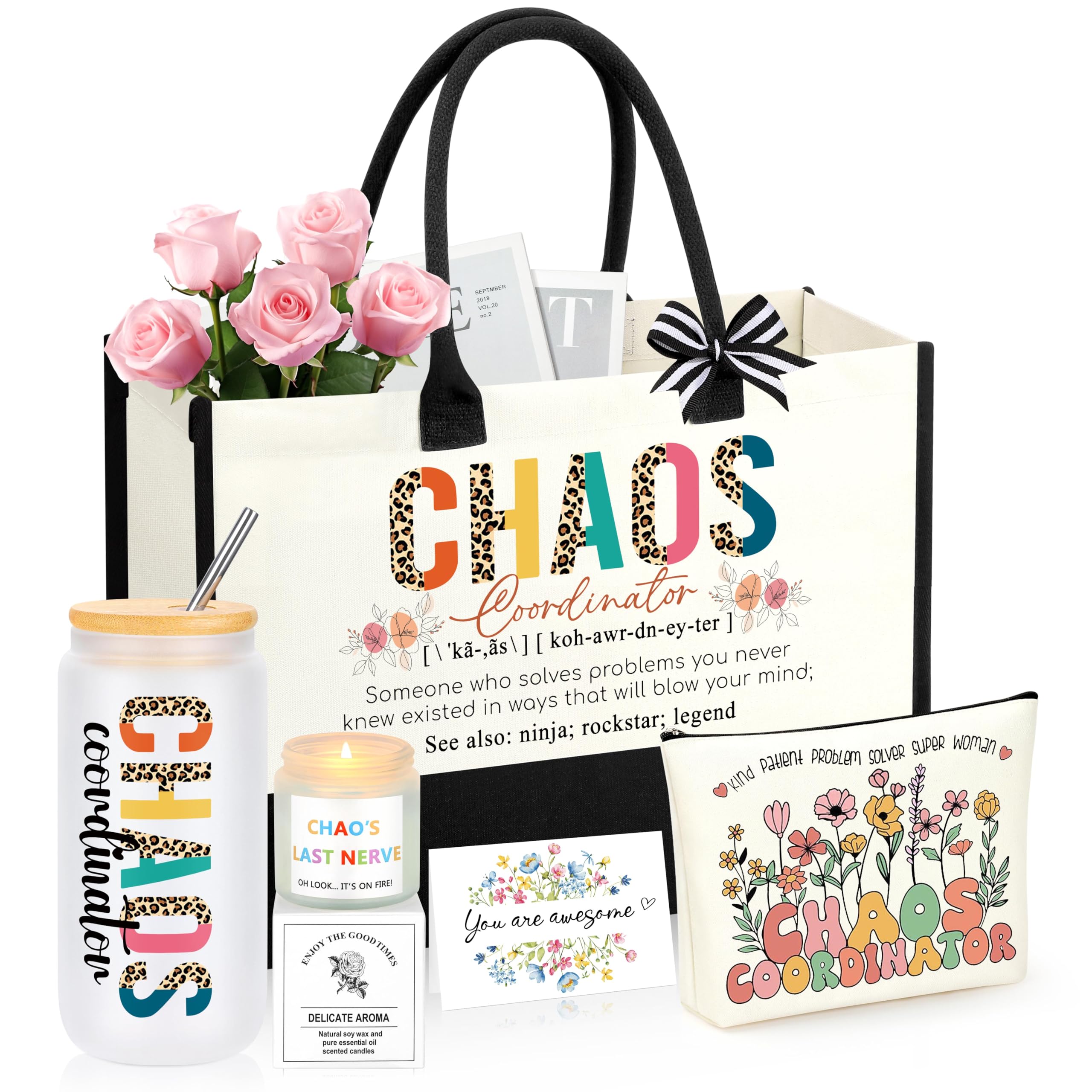JSENGIFT chaos coordinator cup with lid and straw for daily hydration at work.