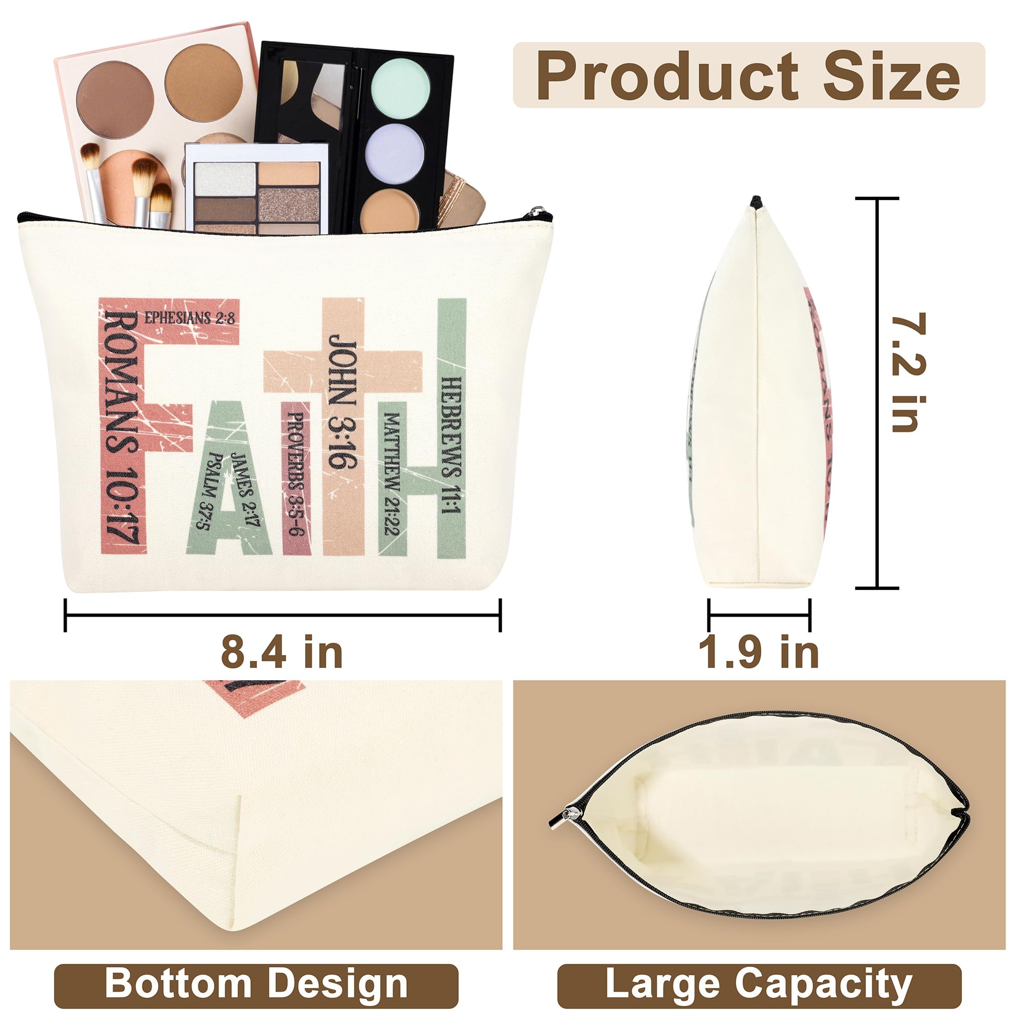 JSENGIFT makeup bag with durable print, travel-ready organization.