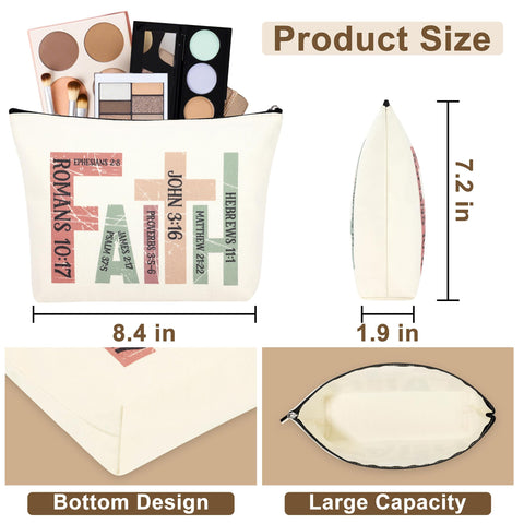 JSENGIFT makeup bag with durable print, travel-ready organization.