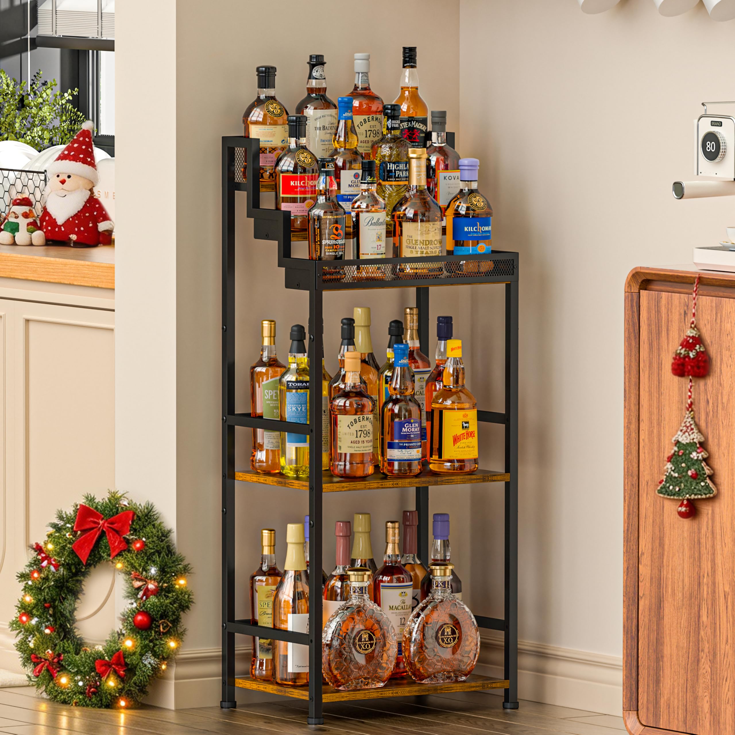 Jsskeeim durable iron and wood frame combines strength with rustic aesthetics.