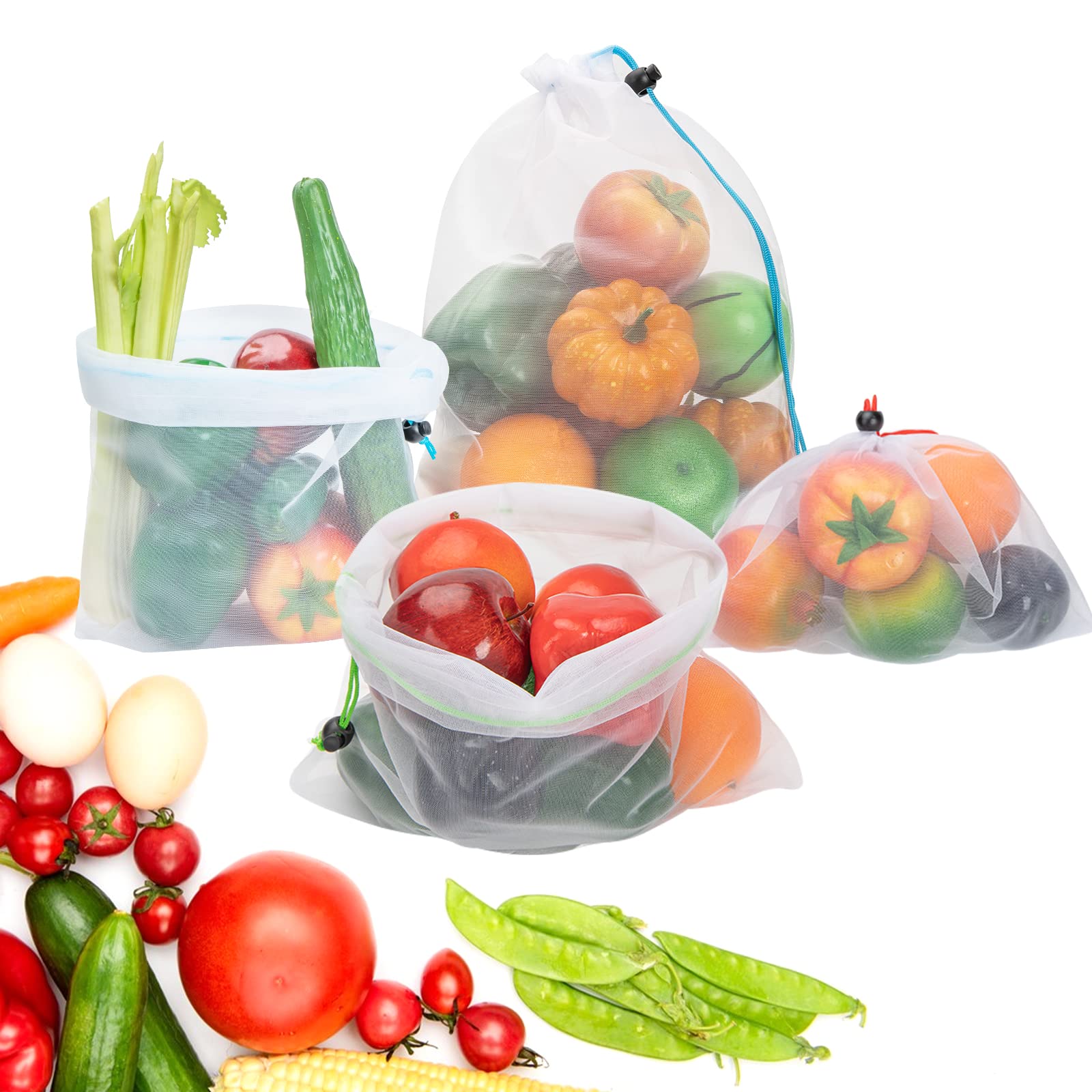 JSVSLTD color-coded drawstrings help distinguish bag sizes.