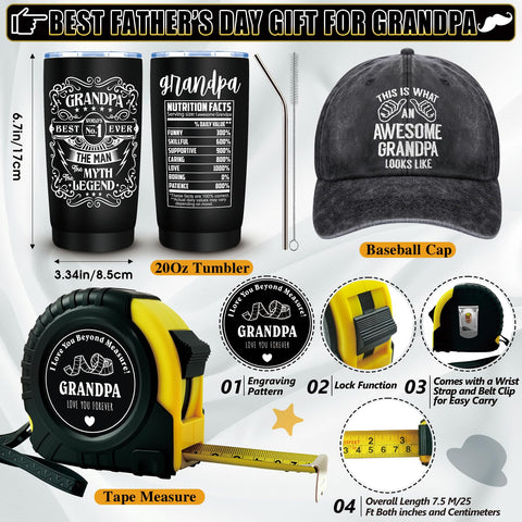 JTAMOHI awesome grandpa baseball cap provides breathable comfort and casual style.