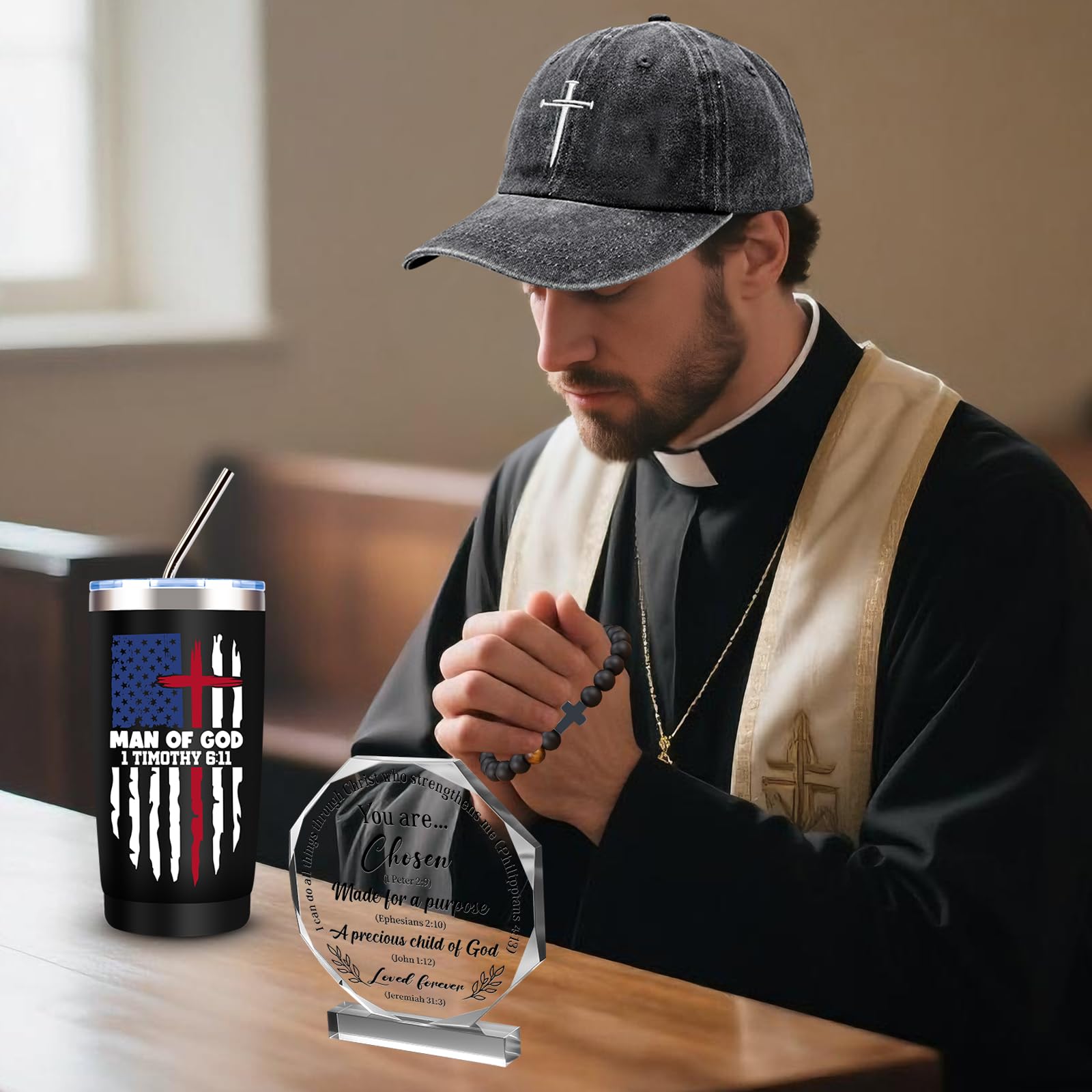 JTAMOHI cap with embroidered cross adds subtle faith to daily wear