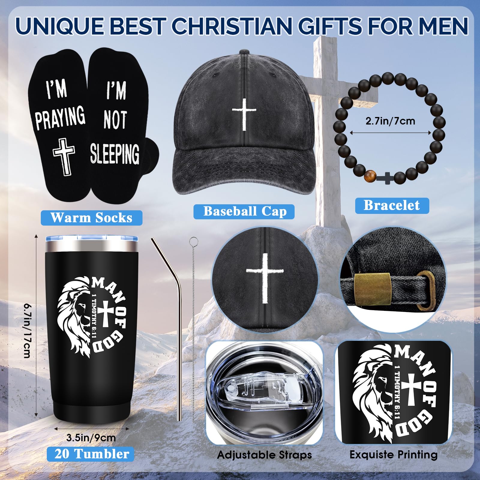 JTAMOHI cross hat adds faith to casual daily wear.