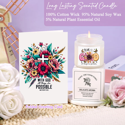 JTENGTOP lavender soy wax candle with uplifting message.