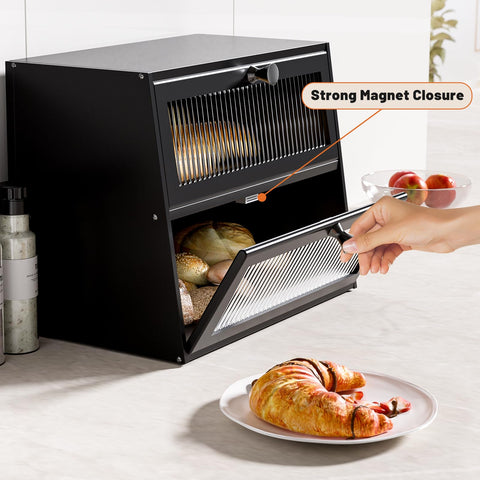 JUATPNIY dual compartments with doors open to keep flavors separate