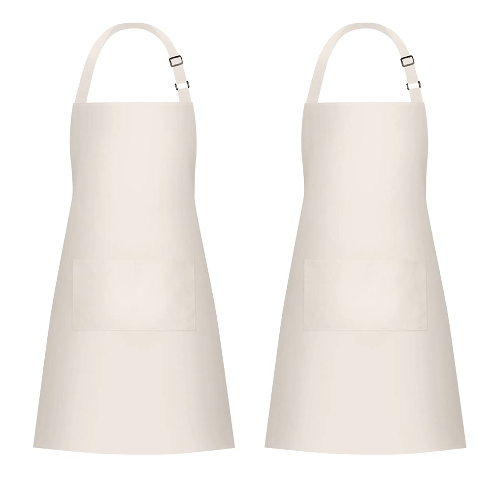Jubatus beige apron with two pockets keeping tools within reach