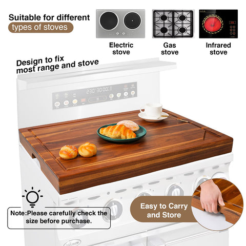 Jubilander acacia cover doubles as a cutting board for quick prep