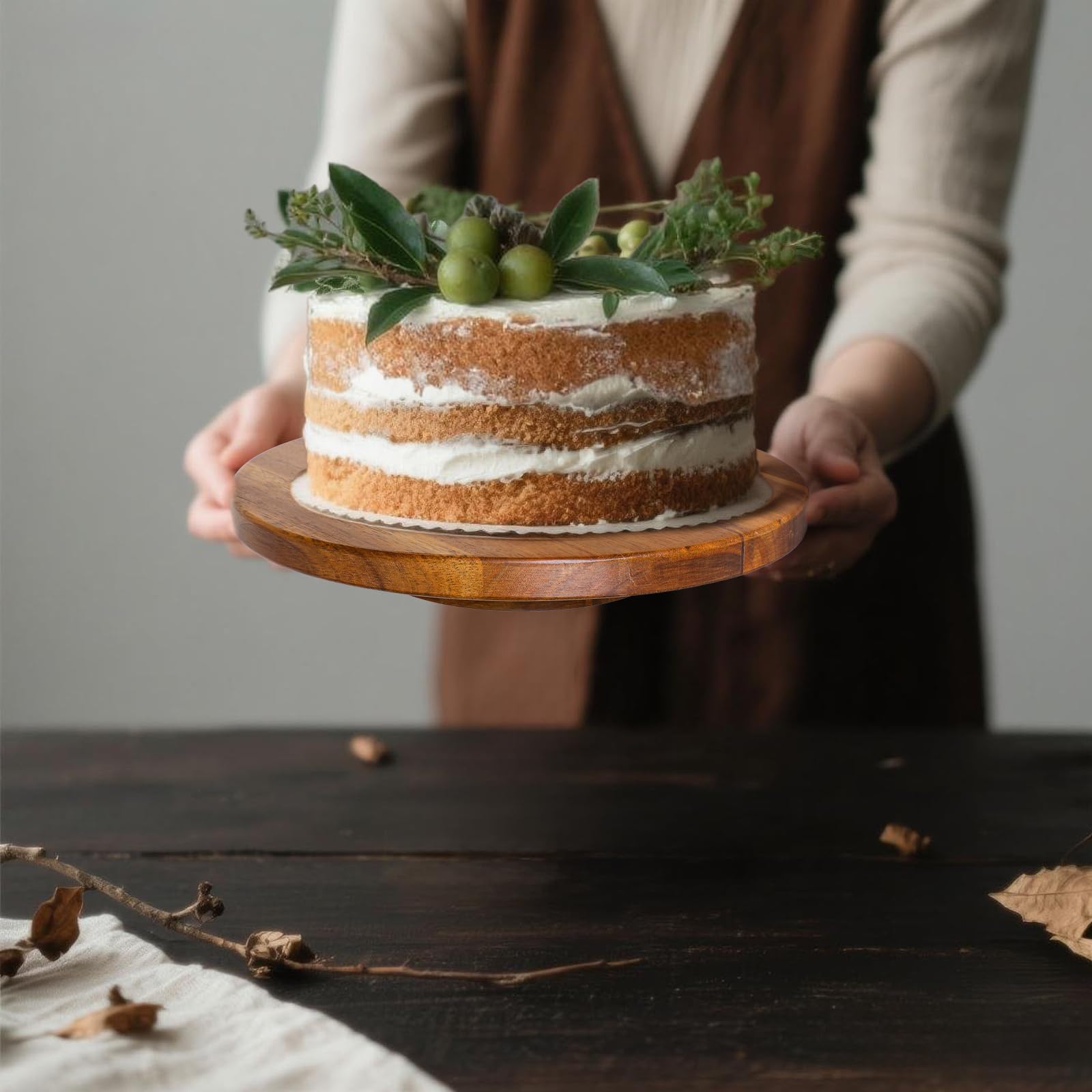 Jubilander acacia cake stand is waterproof and easy to clean after use