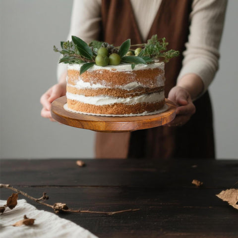 Jubilander acacia cake stand is waterproof and easy to clean after use