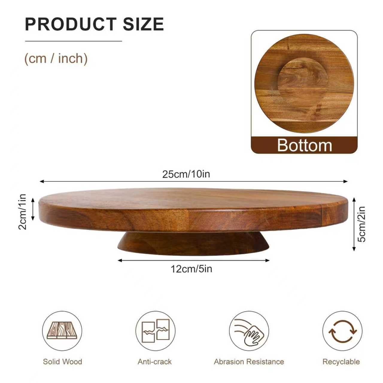 Jubilander wood serving platter for appetizers and desserts, perfect for party-to-table service