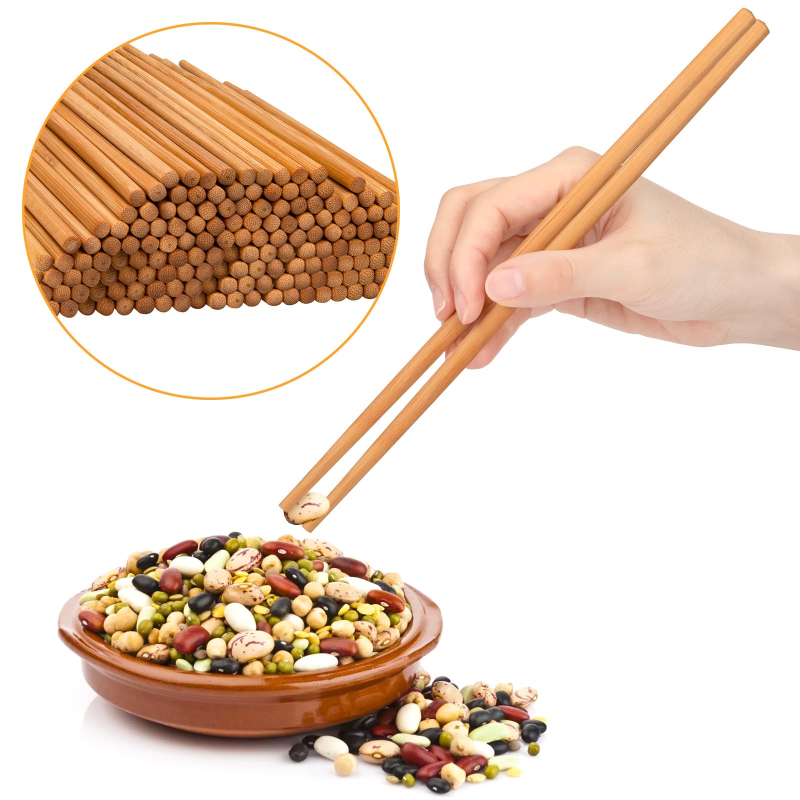 Jucoan carbonized bamboo chopsticks resist moisture and twisting