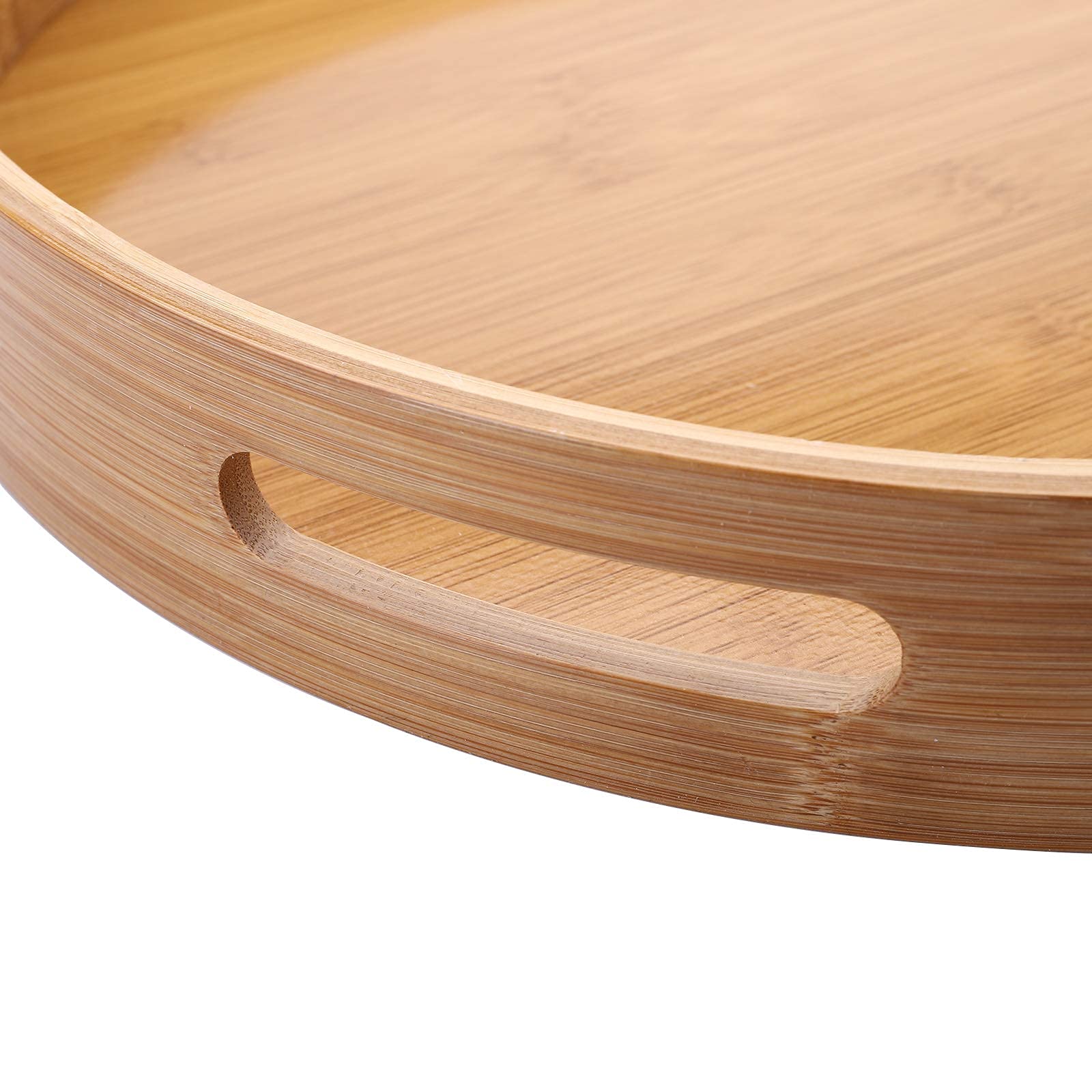 Jucoan bamboo tray easy to clean with a cloth after use