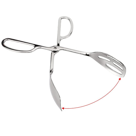 Jucoan bread tongs with wide spoon head for secure grabbing