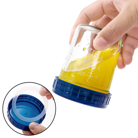 Jucoan glass jar with colorful lids for easy meal portioning and identification