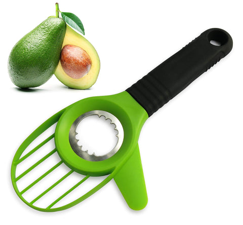 Jugetware Avocado Slicer cutting-action delivers clean slices with a non-slip grip.