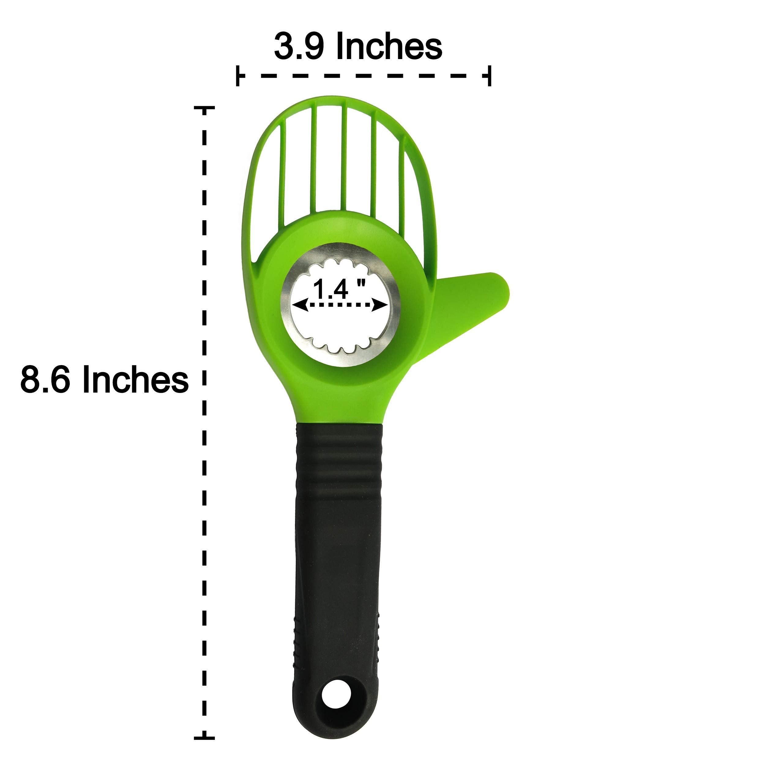 Jugetware Avocado Slicer Dicer creates evenly cubed pieces for bowls and salads.