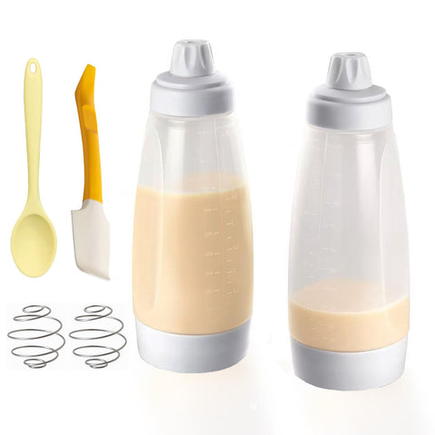 JUGGPENG 2-pack batter dispenser set ready for precise pours and mess-free batter distribution.